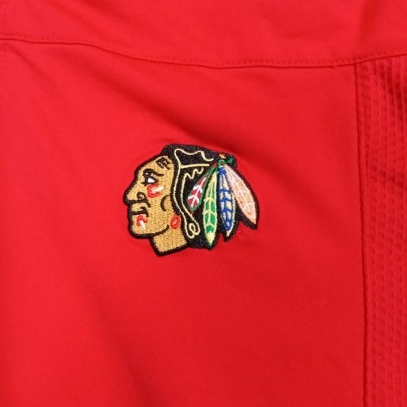 Chicago Blackhawks Womens Track Jacket Red Lightweight NHL Hockey Level Wear M‎ - Picture 6 of 14